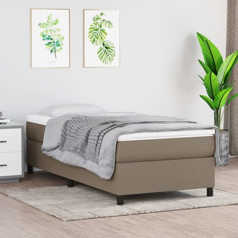 Boxspring met matras stof taupe 90x190 cm 8720845548865 1