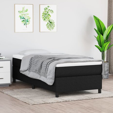 Boxspring met matras stof zwart 90x200 cm 8720845548926 1