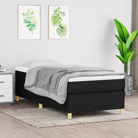 Boxspring met matras stof zwart 80x200 cm 8720845549756 1