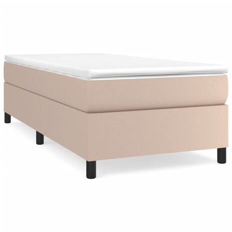 Boxspring met matras kunstleer cappuccinokleurig 90x190 cm 8720845550820 2