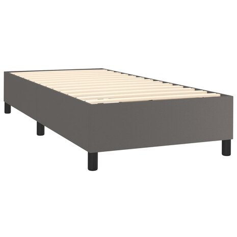 Boxspring met matras kunstleer grijs 100x200 cm 8720845550936 4