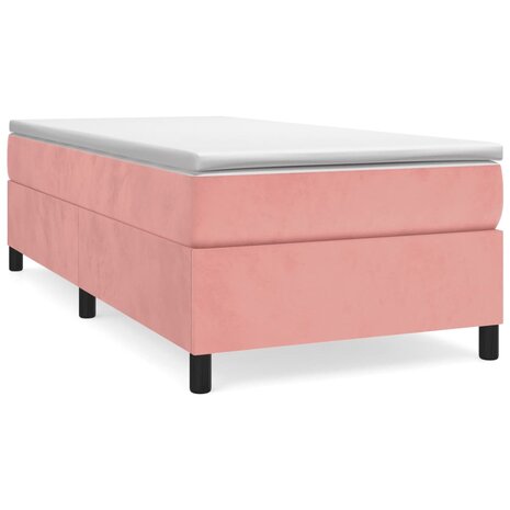 Boxspring met matras fluweel roze 80x200 cm 8720845551490 2