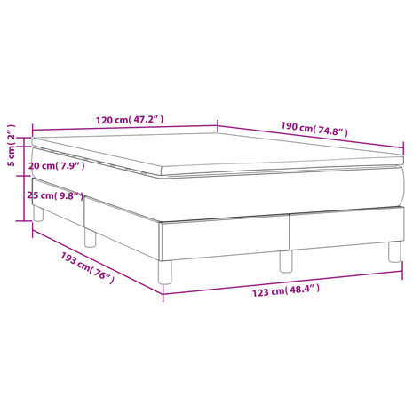 Boxspring met matras stof zwart 120x190 cm 8721102435461 8