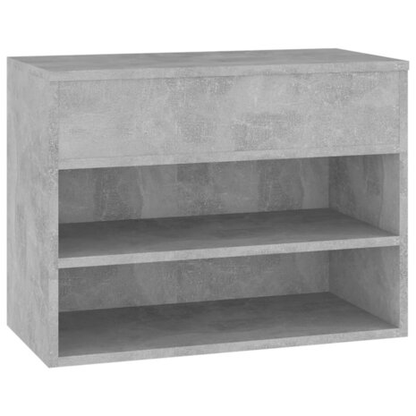 Schoenenbank 60x30x45 cm bewerkt hout betongrijs 8720286643396 2