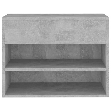 Schoenenbank 60x30x45 cm bewerkt hout betongrijs 8720286643396 5