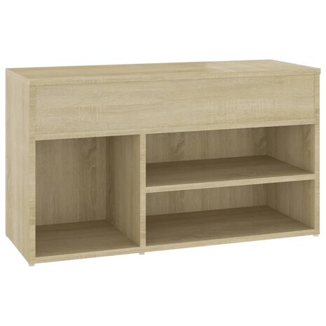 Schoenenbank 80x30x45 cm bewerkt hout sonoma eikenkleurig 8720286643471 2