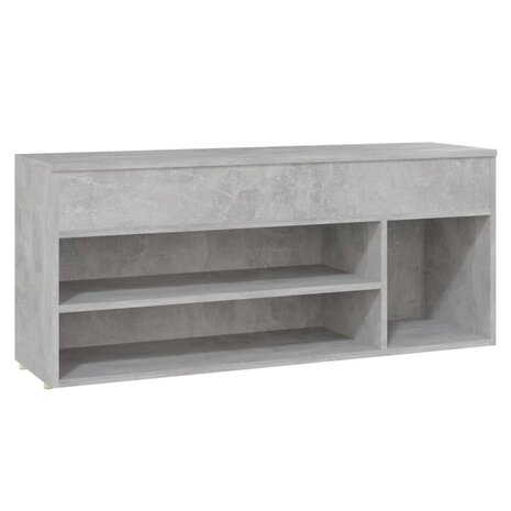 Schoenenbank 105x30x45 cm bewerkt hout betongrijs 8720286643570 2