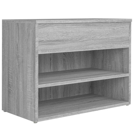 Schoenenbank 60x30x45 cm bewerkt hout grijs sonoma eikenkleurig 8720286956984 5