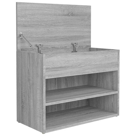 Schoenenbank 60x30x45 cm bewerkt hout grijs sonoma eikenkleurig 8720286956984 7