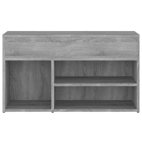 Schoenenbank 80x30x45 cm bewerkt hout grijs sonoma eikenkleurig 8720286957011 6