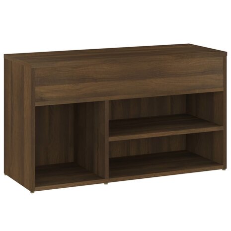 Schoenenbank 80x30x45 cm bewerkt hout bruin eikenkleur 8720286957028 5