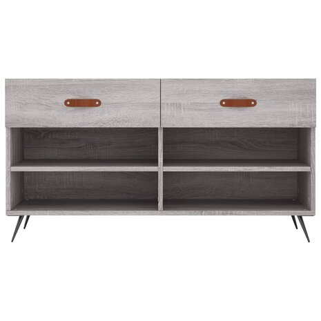 Schoenenbank 102x35x55 cm bewerkt hout grijs sonoma eikenkleur 8720845441944 6