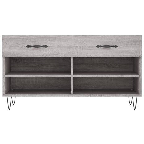 Schoenenbank 102x35x55 cm bewerkt hout grijs sonoma eikenkleur 8720845442187 6