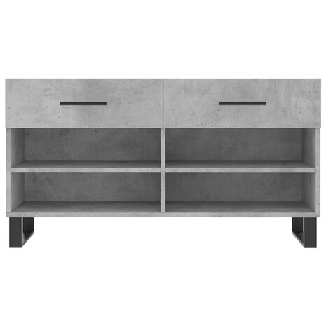 Schoenenbank 102x35x55 cm bewerkt hout betongrijs 8720845442484 6