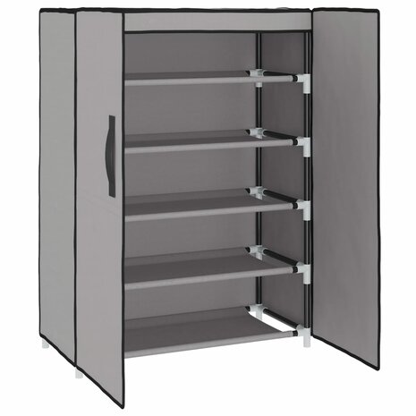 Schoenenkast 60x28x90 cm stof grijs 8720286640838 5