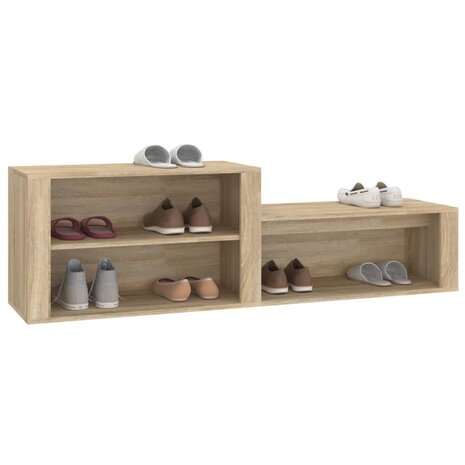 Schoenenkast 150x35x45 cm bewerkt hout sonoma eikenkleurig 8720287223191 4