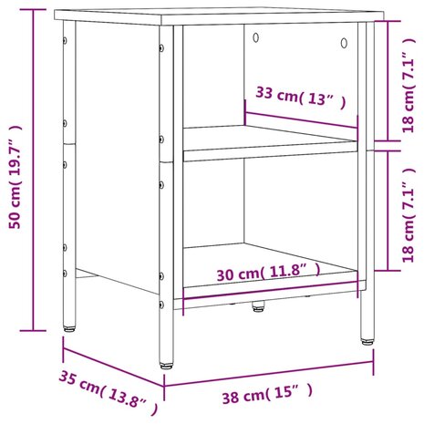 Schoenenkast 38x35x50 cm bewerkt hout sonoma eikenkleurig 8720845774462 9