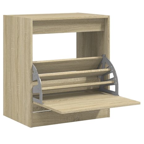 Schoenenkast 60x42x69 cm bewerkt hout sonoma eikenkleurig 8721012382183 2