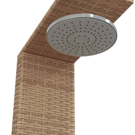 Buitendouche 100x100x241 cm poly rattan en acaciahout beige 8721012448346 9