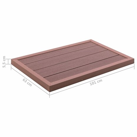 Vloerelement voor solardouche 101x63x5,5 cm HKC bruin 8719883813592 5