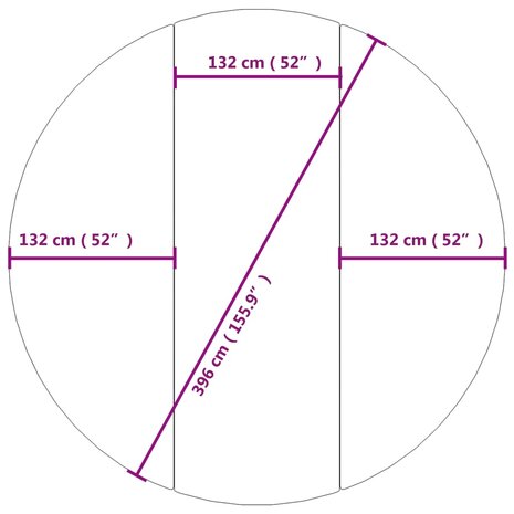 Zwembadgrondzeil Ø396 cm polyester geotextiel lichtgrijs 8720845773847 7