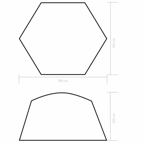 Zwembadtent 500x433x250 cm stof blauw 8718475700166 6