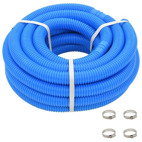 Zwembadslang met klemmen 38 mm 12 m blauw 8718475721925 1