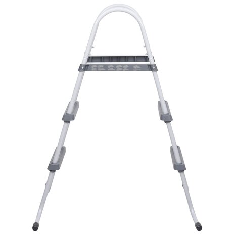 Zwembadladder 84 cm staal grijs 8720845724511 2