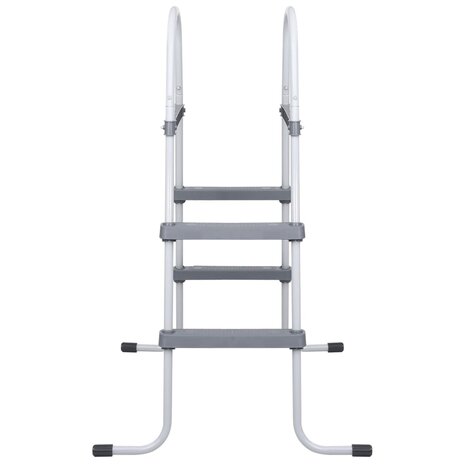 Zwembadladder 84 cm staal grijs 8720845724511 3