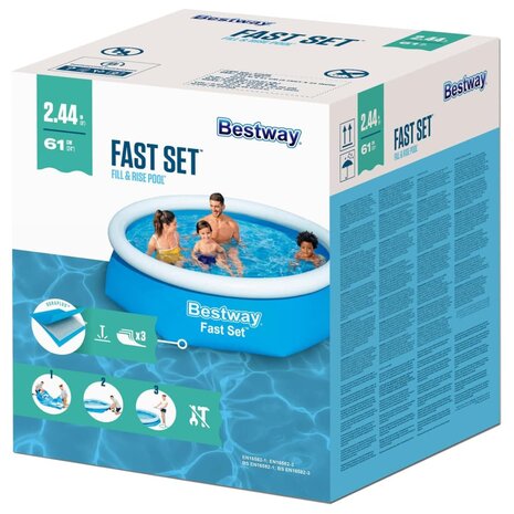 Bestway Zwembad Fast Set opblaasbaar rond 244x66 cm 57265 6941607309995 5