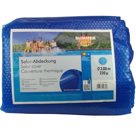 Summer Fun Zomerzwembadhoes solar rond 300 cm PE blauw 4047778510719 1