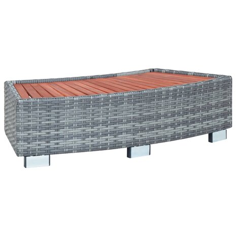 Spatrap 92x45x25 cm poly rattan grijs 8719883732060 1