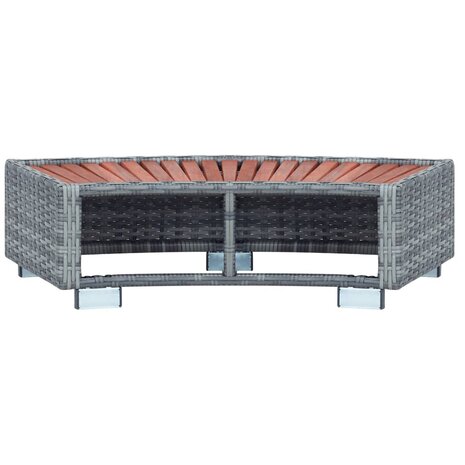 Spatrap 92x45x25 cm poly rattan grijs 8719883732060 5