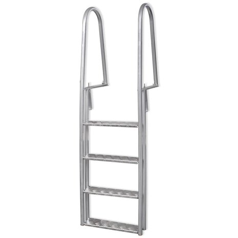 Dok/zwembadladder met 4 treden aluminium 167 cm 8718475509677 1