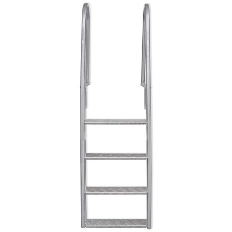 Dok/zwembadladder met 4 treden aluminium 167 cm 8718475509677 2