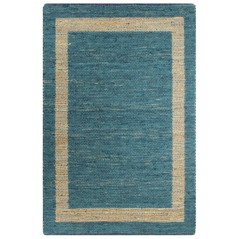 Vloerkleed handgemaakt 160x230 cm jute blauw 8718475733751 1