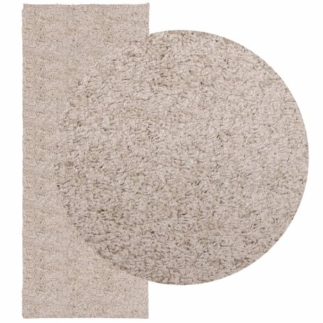 Vloerkleed PAMPLONA shaggy hoogpolig modern 80x200 cm beige 8721012228092 3