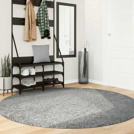 Vloerkleed PAMPLONA shaggy hoogpolig modern Ø 200 cm groen 8721012229143 1