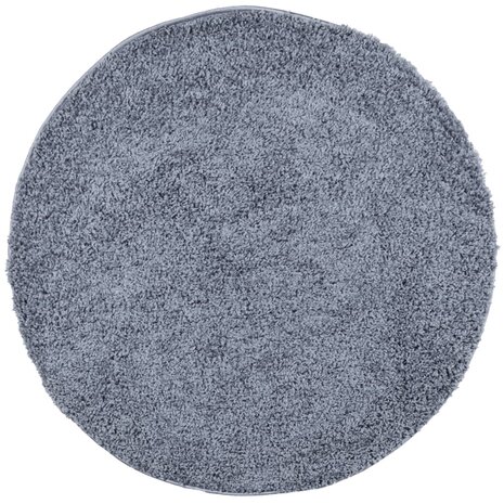 Vloerkleed PAMPLONA shaggy hoogpolig modern Ø 100 cm blauw 8721012229334 2