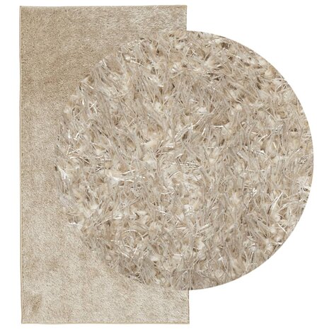 Vloerkleed ISTAN hoogpolig glanzend 100x200 cm beige 8721012232525 3