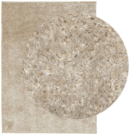 Vloerkleed ISTAN hoogpolig glanzend 240x340 cm beige 8721012232570 3