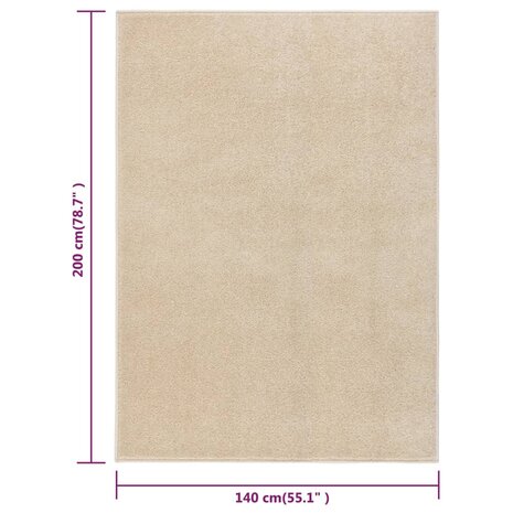 Vloerkleed kortpolig 140x200 cm beige 8720286848586 7