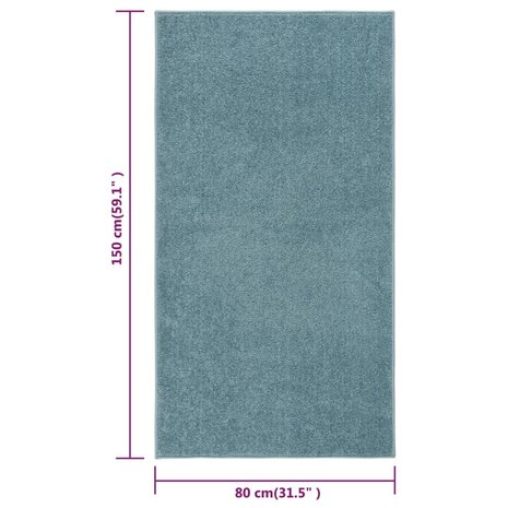 Vloerkleed kortpolig 80x150 cm blauw 8720286848685 7