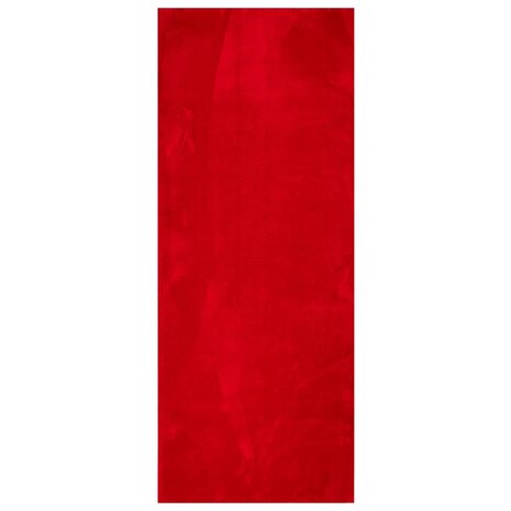 Vloerkleed HUARTE laagpolig zacht wasbaar 80x200 cm rood 8721012227682 2