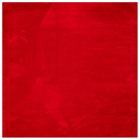 Vloerkleed HUARTE laagpolig zacht wasbaar 160x160 cm rood 8721012227743 2