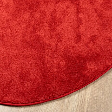 Vloerkleed OVIEDO laagpolig Ø 100 cm rood 8721012232334 4