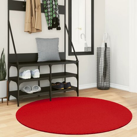 Vloerkleed OVIEDO laagpolig Ø 120 cm rood 8721012232341 1