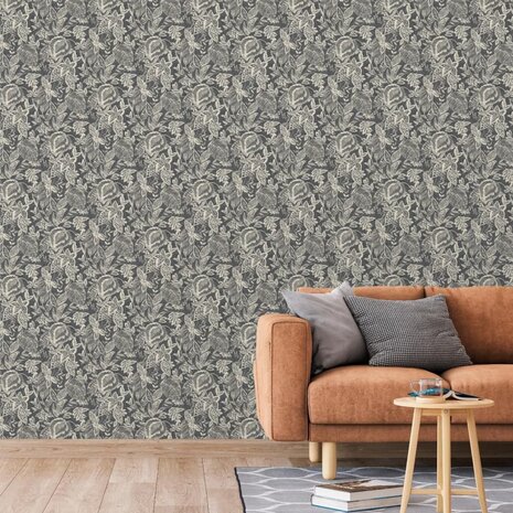 DUTCH WALLCOVERINGS Behang Mae zwart en beige 5411012465155 1