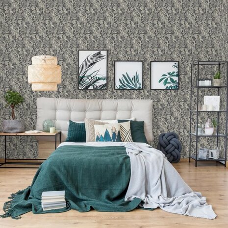 DUTCH WALLCOVERINGS Behang Mae zwart en beige 5411012465155 6