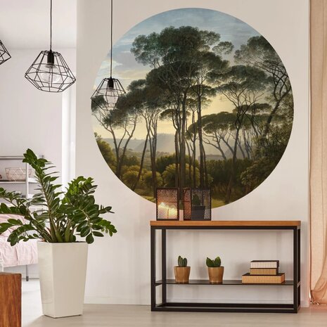 WallArt Behangcirkel Umbrella Pines in Italy 190 cm 8719992629183 1